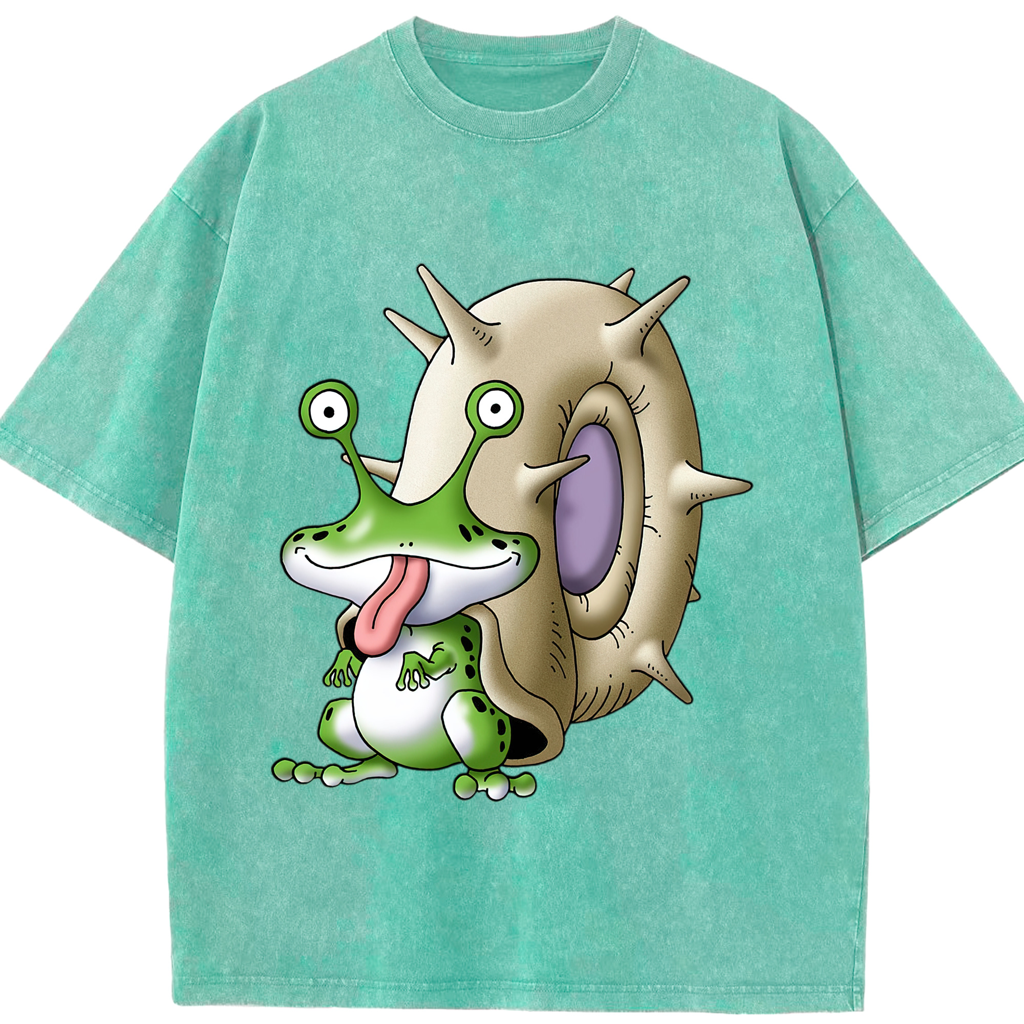 （画像用） ドラゴンクエスト Doragon Kuesuto Dragon Quest 綿100% ヴィンテージ風 半袖Tシャツ（フロントプリント）
